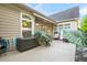 Spacious patio with plenty of room for seating and plants at 404 Claymoor Village Ln, Summerville, SC 29486