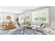 Light-filled living room with sectional sofa and dining area at 6261 Gritman Dr, Hollywood, SC 29470