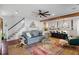 Open living area with hardwood floors, fireplace, and kitchen views at 780 Post Oak Dr, Mount Pleasant, SC 29464