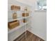 Walk-in pantry with wire shelving, ideal for food storage at 1018 Currant Rd, Summerville, SC 29485