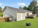 House exterior showcasing a storage shed and deck at 109 Sharon Ln, Saint George,  29477