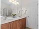 Double vanity bathroom with a shower and linen closet at 130 Sarmiento Ln, Summerville,  29483