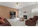 Living room features a fireplace and recessed lighting at 130 Sarmiento Ln, Summerville,  29483