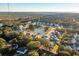 Aerial view of neighborhood, showcasing the waterfront and homes at 1525 Tomato Farm Cir, Mount Pleasant,  29464