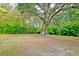 Large backyard with mature trees and a shed at 185 Old Fort Dr, Ladson, SC 29456
