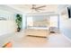 Spacious bedroom with light blue walls, a ceiling fan, and plenty of natural light at 2009 Elvington Rd, Johns Island, SC 29455