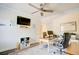 Spacious home office with wood desk and ceiling fan at 2009 Elvington Rd, Johns Island, SC 29455
