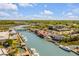 Aerial view of the waterfront with boats and restaurants at 211 Haddrell St, Mount Pleasant,  29464