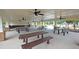 Covered picnic pavilion with tables and ceiling fans at 238 Pine Crest View Dr, Summerville,  29486