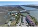 Aerial view of community and surrounding waterways at 30 Mariners Cay Dr, Folly Beach, SC 29439
