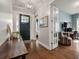 Light and airy entryway with hardwood floors, showcasing a view to an office at 3552 Wilkes Way, Mount Pleasant,  29466