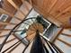 Spiral staircase viewed from above, showcasing unique design at 3605 Bay Point Dr, Edisto Island,  29438