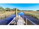 Private wooden dock with water access, perfect for fishing or boating at 4415 Lord Proprietors Rd, Hollywood, SC 29449