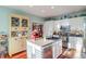 Kitchen boasts updated cabinets, stainless steel appliances, and a large island at 4415 Lord Proprietors Rd, Hollywood, SC 29449