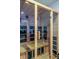 Clean and modern sauna with glass doors and wooden interior at 4415 Lord Proprietors Rd, Hollywood, SC 29449