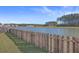 Waterfront backyard with wooden fence and open space at 488 Sanctuary Park Dr, Summerville, SC 29486