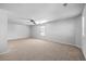 Spacious bedroom with ceiling fan, neutral carpet and window at 488 Sanctuary Park Dr, Summerville, SC 29486