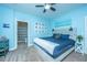 Blue bedroom with a king-size bed and en-suite bathroom at 1068 Blockade Runner Pkwy, Summerville, SC 29485