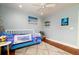 bedroom with twin bed, hardwood floors and colorful decor at 1074 Wayfarer Ln, Charleston, SC 29412