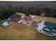 Aerial view of two story home, pool, and large backyard at 1106 Mccrae Dr, Moncks Corner, SC 29461