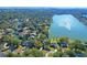 Aerial view of lakefront homes and neighborhood at 1272 Waterfront Dr, Mount Pleasant, SC 29464