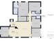 Floor plan showing kitchen, two bathrooms and bedrooms at 182 Briarwood Dr, Charleston,  29414