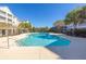 Inviting community pool with surrounding palm trees at 1984 Folly Rd # B108, Charleston, SC 29412