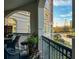 Relaxing balcony with patio furniture and bridge view at 221 S Plaza Ct # 107, Mount Pleasant, SC 29464