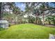 Landscaped backyard with lush greenery and a greenhouse at 317 W Hudson Ave, Folly Beach, SC 29439