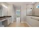 Modern bathroom with double vanity and walk-in shower at 344 Trailmore Ln, Summerville, SC 29486