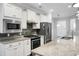 Modern kitchen with stainless steel appliances and granite countertops at 422 Switchgrass Dr, Summerville, SC 29486