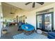 Large porch with comfy seating and blue patterned rug at 5208 Holly Forest, Hollywood,  29449