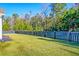 Landscaped backyard with privacy fence at 522 Oak View Way, Summerville, SC 29483