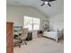 Versatile bedroom with a twin bed, workspace, and sloped ceiling at 522 Oak View Way, Summerville, SC 29483