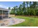 Stone patio and fenced backyard with lush green grass at 192 Lindera Preserve Blvd, Summerville, SC 29486