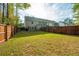 Fenced backyard with open grassy area and home view at 268 Spencer Cir, Summerville, SC 29485