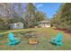 Relaxing backyard with firepit and Adirondack chairs at 4401 Prices Bridge Ln, Walterboro, SC 29488