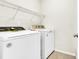 Laundry room with washer, dryer, and shelving at 223 Laurel Crest Way, Summerville, SC 29486