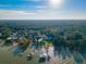 Aerial view showing house, dock, and boat ramp access at 109 Beacon Ave, Moncks Corner, SC 29461