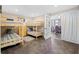 Basement bunk room with three sets of bunk beds at 109 Beacon Ave, Moncks Corner, SC 29461