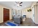 Comfortable living room with a TV and sliding barn door at 109 Beacon Ave, Moncks Corner, SC 29461