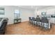 Open concept kitchen with island seating and hardwood floors at 314 Black Birch Dr, Summerville, SC 29486