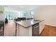 Kitchen island with granite countertop, double sink, and dishwasher at 314 Black Birch Dr, Summerville, SC 29486