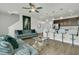 Open living space with kitchen island and comfortable seating at 7833 Montview Rd, North Charleston, SC 29418
