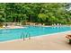 Community swimming pool with lounge chairs and picnic tables at 7833 Montview Rd, North Charleston, SC 29418