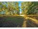 Spacious backyard with new fence and mature trees at 110 Edgebrook Dr # 28, Summerville, SC 29486