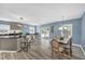 Open concept dining area with table and chairs, adjacent to kitchen at 118 Carter, Walterboro, SC 29488