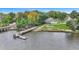 Aerial view of waterfront property with private dock at 2347 Tall Sail Dr # J, Charleston, SC 29414
