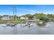 Aerial view of community with waterfront access and boat slips at 2347 Tall Sail Dr # J, Charleston, SC 29414