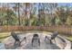 Fire pit area with two chairs and a small table at 496 Oak View Way, Summerville, SC 29483